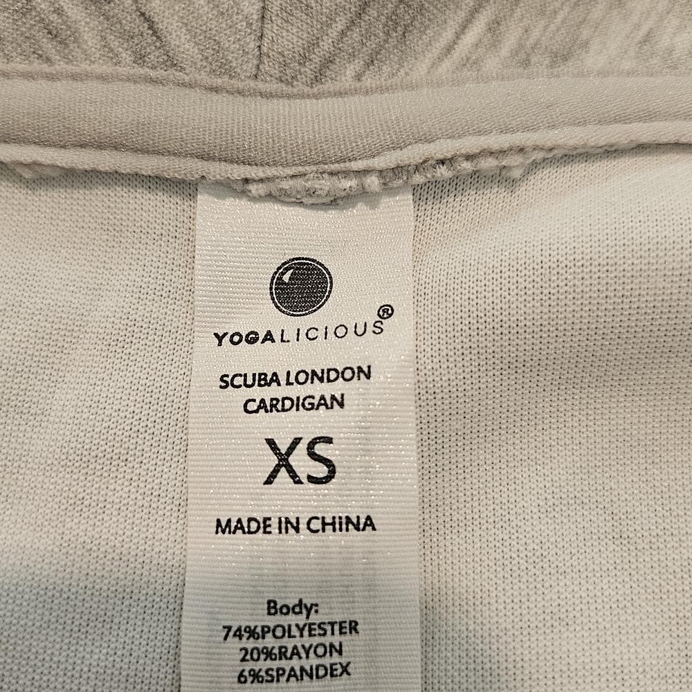 NEW Yogalicious Grey Cardigan Size XS Comfy Athleisure Casual Travel Sportswear - Picture 5 of 7